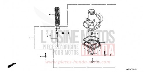 VERGASER ZUSATZBAUTEILE (SATZ) CR80RL de 1990